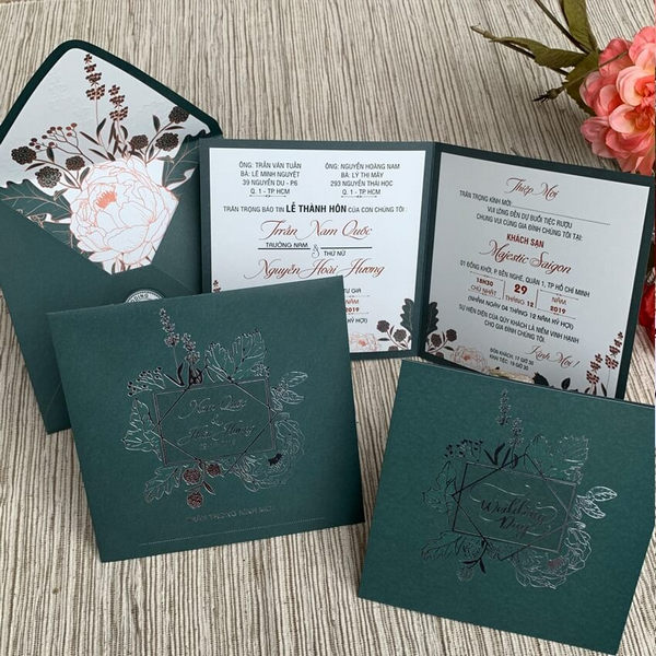 kích thước các loại thiệp cưới