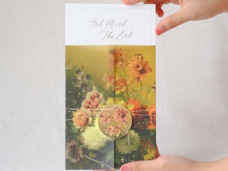 Mẫu thiệp cưới phong cách Vintage “It feels like Autumn”