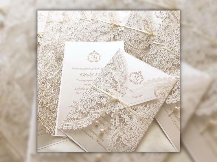 Mẫu thiệp cưới Laser Cut