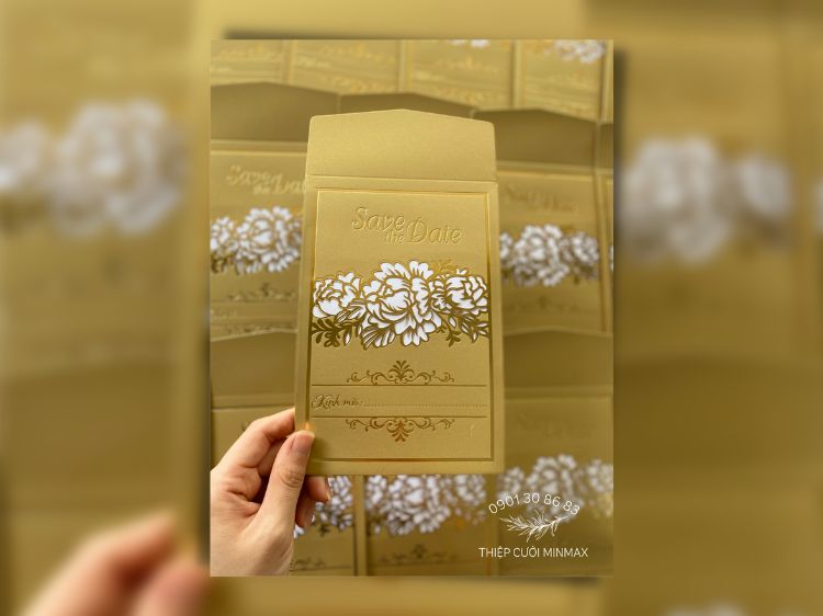 Mẫu thiệp cưới Lazer