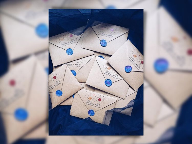 Mẫu thiệp cưới dấu Sáp