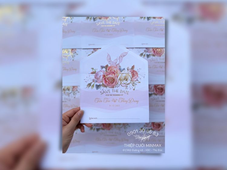 Mẫu thiệp cưới mang phong cách Vintage