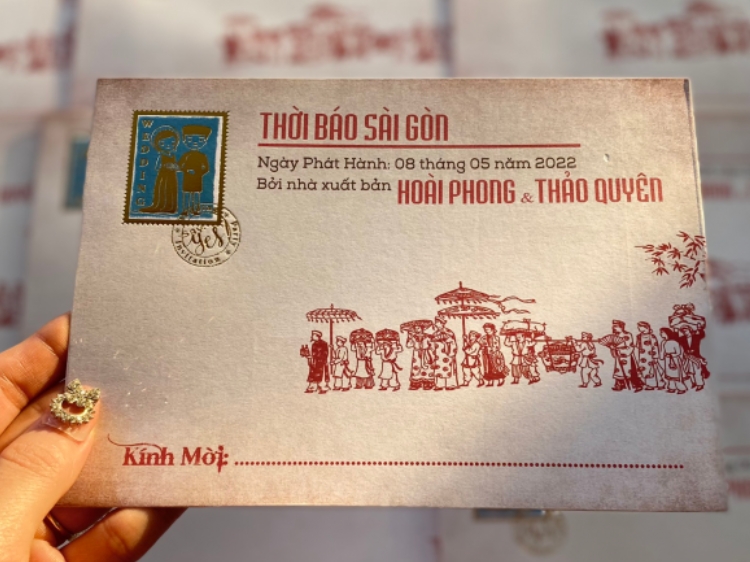 Mẫu thiệp cưới kraft sáng tạo, độc đáo