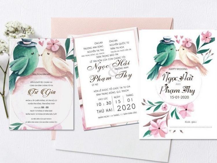 Nội dung thiệp cưới nhà gái