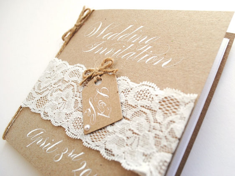 Thiệp cưới handmade thể hiện sự tinh tế
