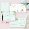 thiep-cuoi-dang-keo-mau-xanh-mint-hinh-chibi-dep-de-thuong-gia-re-in-nhanh-chat-luong-tai-thu-duc
