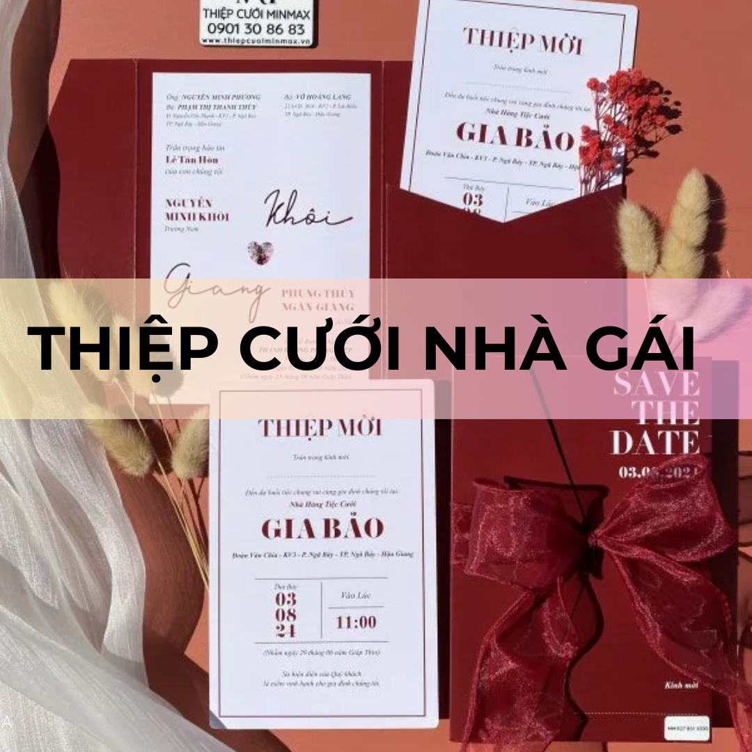 Thiệp cưới nhà gái